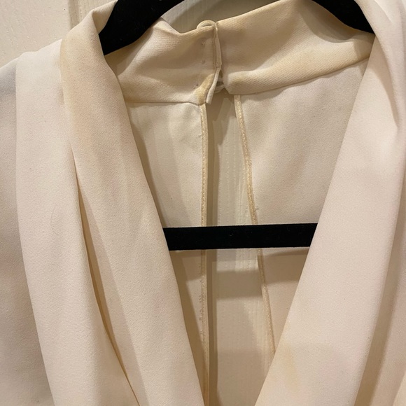 Reiss red white drape dress 8 Cardiz ivory color block shift - Picture 4 of 8